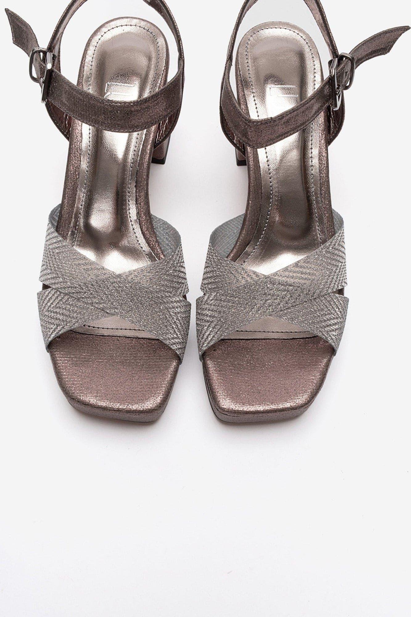 Bavena Platform Block Heel Sandal, Alternate, color, Platinum