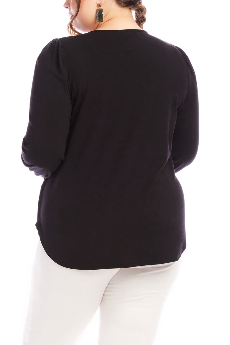 Puff Sleeve Top, Alternate, color, BLACK