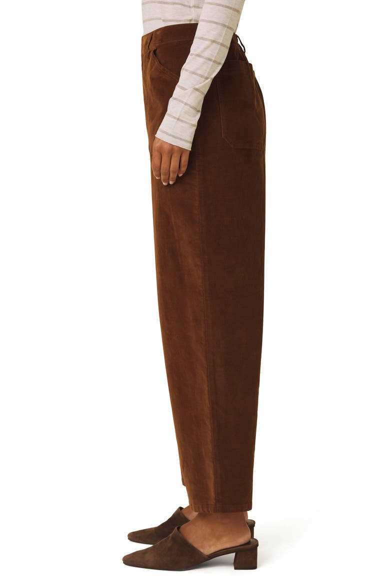 Marissa Stretch Cotton Corduroy Pants, Alternate, color, DARK SADDLE BROWN