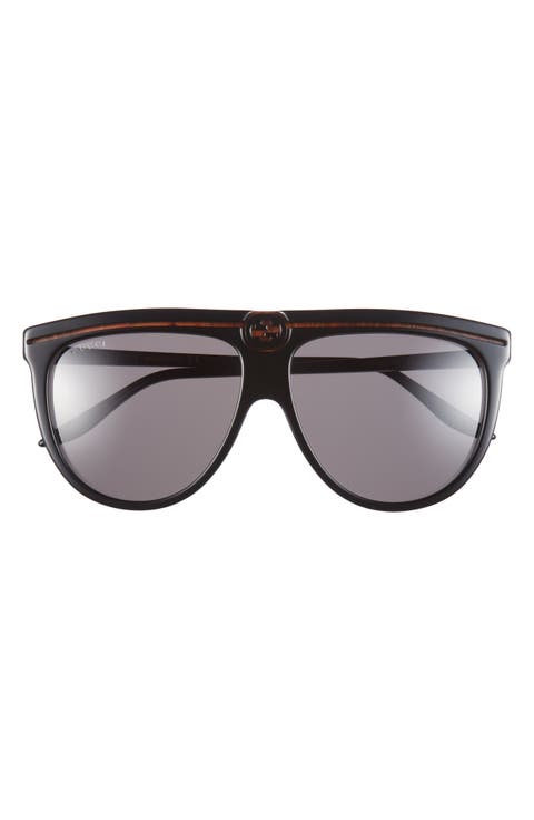 61mm Aviator Sunglasses