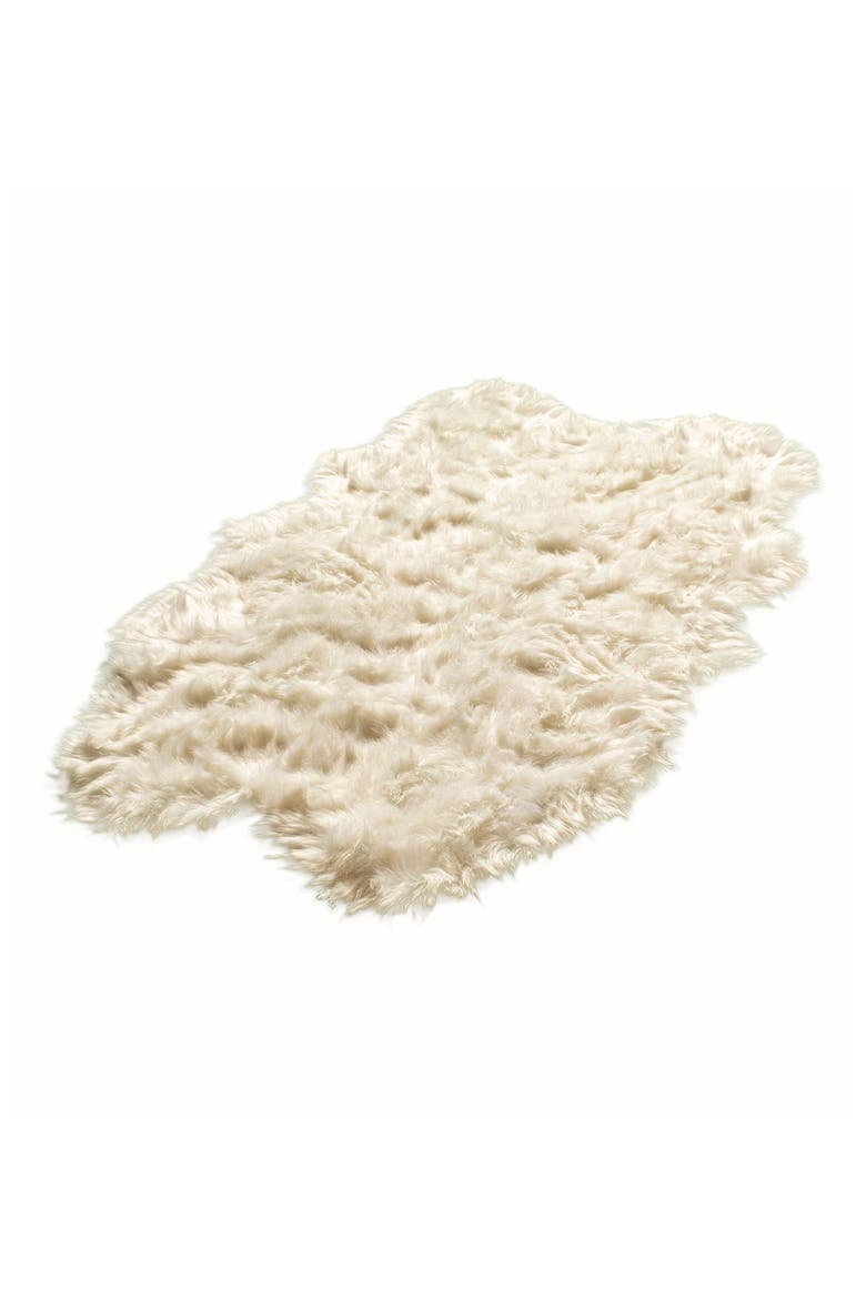 Gordon Faux Fur Throw - Off White, Alternate, color, OFF WHITE