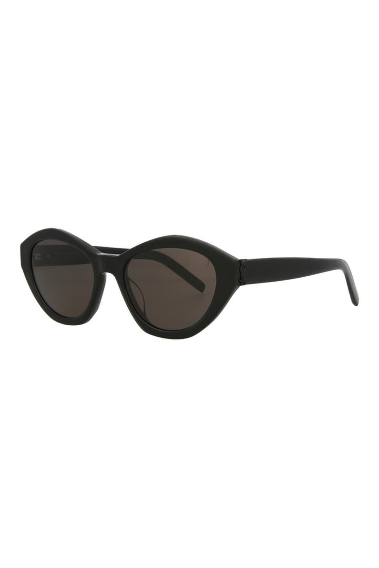 54mm Elongated Sunglasses, Alternate, color, BLACK BLACK BLACK
