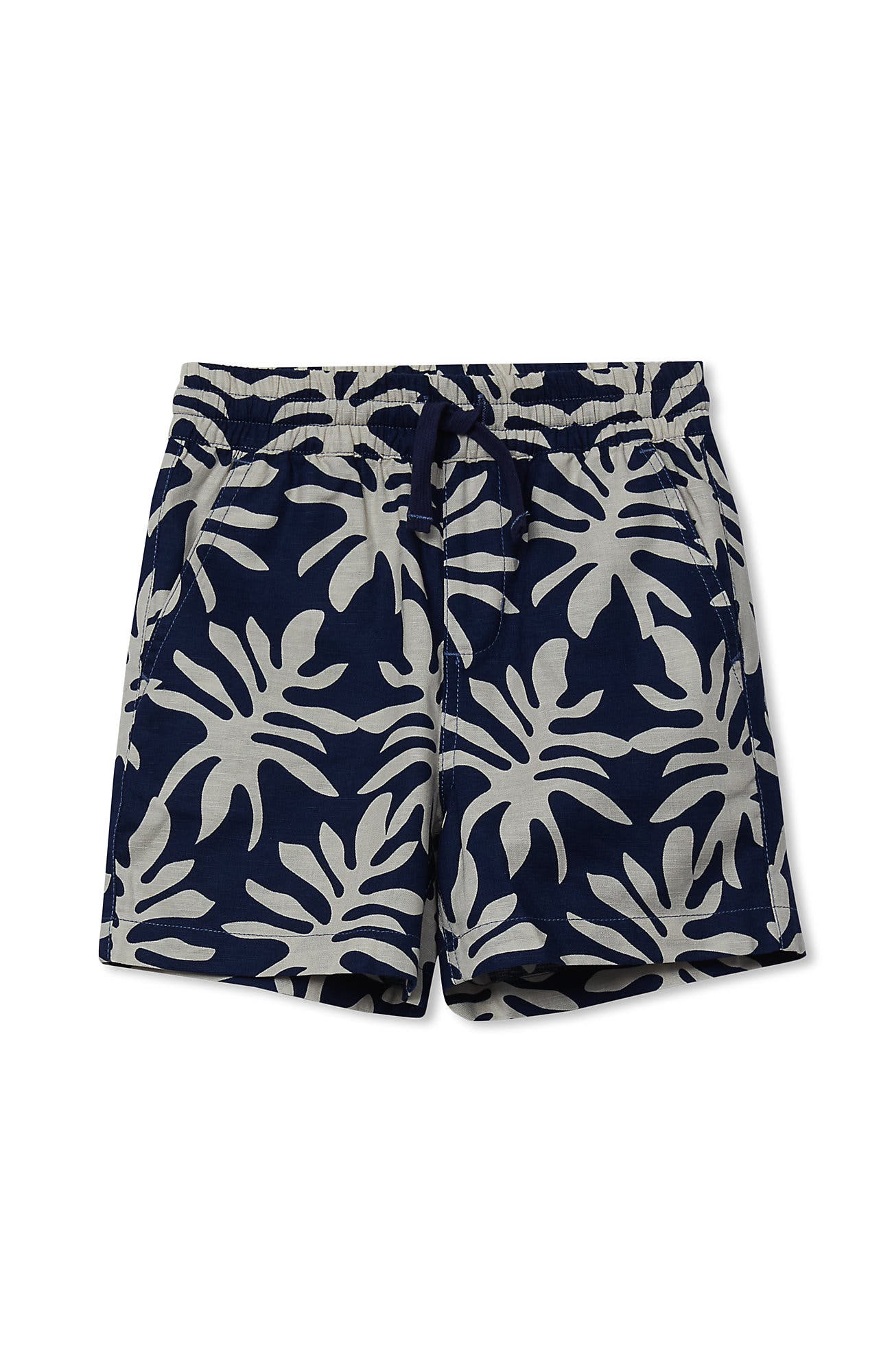 selected Tropical Leaf/Navy