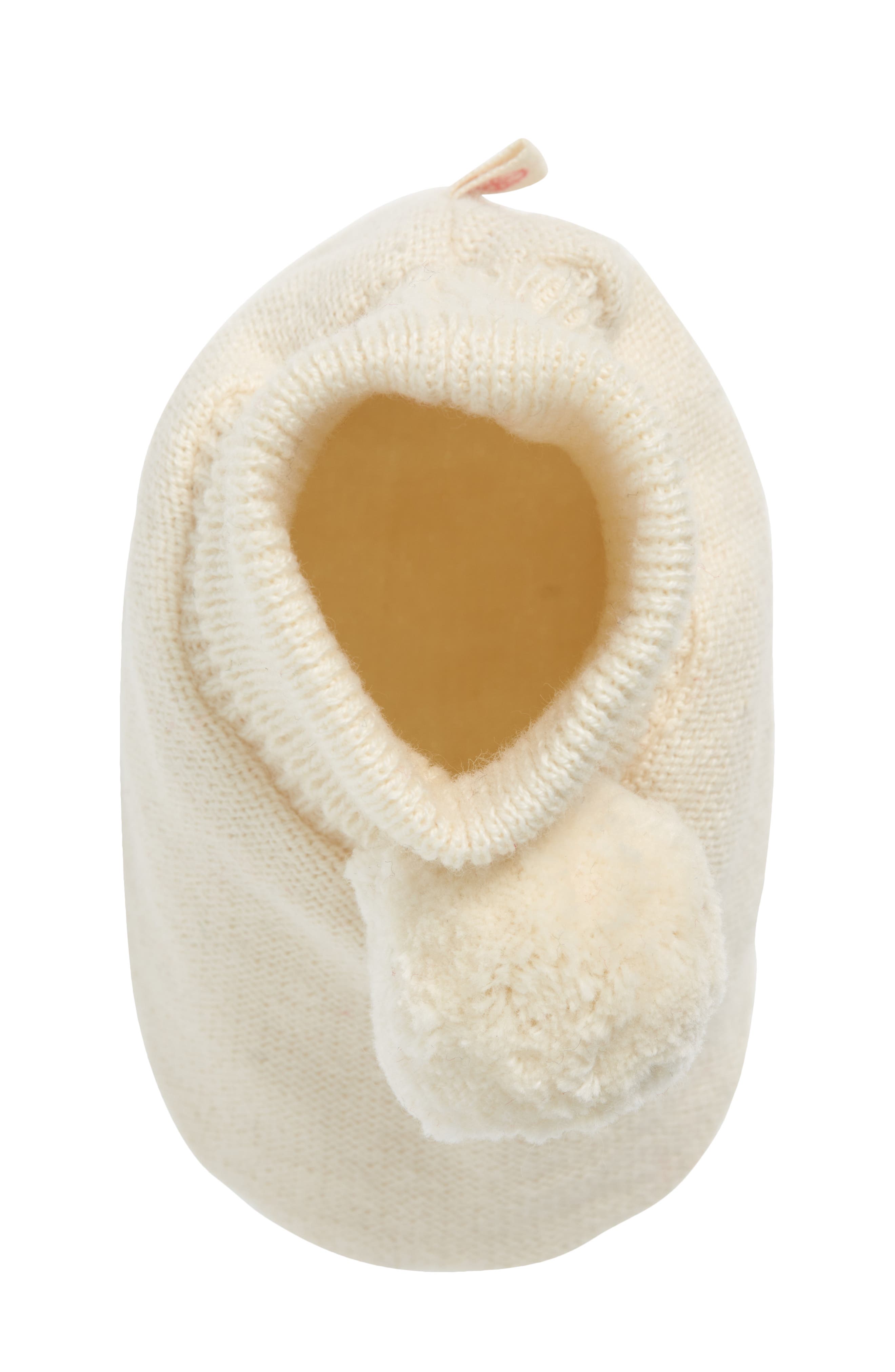 Pompom Cotton Bootie, Alternate, color, IVORY