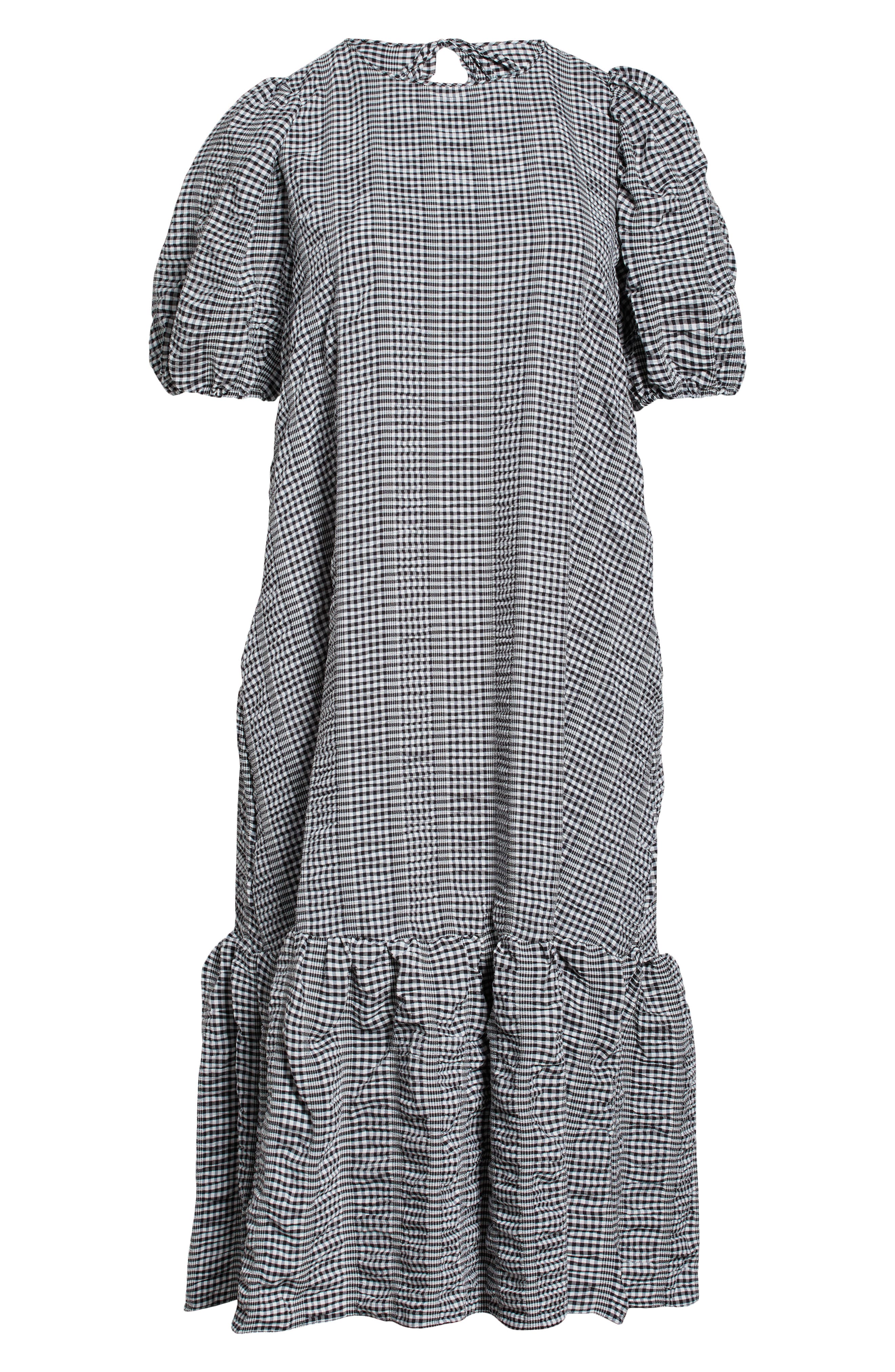 ASOS DESIGN Curve Gingham Puff Sleeve Maxi Dress (Women) | Nordstromrack