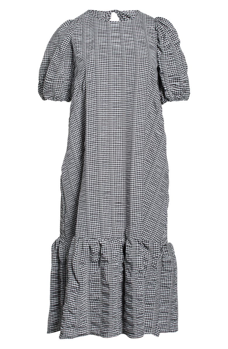 ASOS DESIGN Curve Gingham Puff Sleeve Maxi Dress, Main, color, 