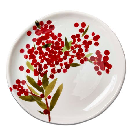 Christmas Sprig Salad Plate Dishwasher Safe Everyday Dining