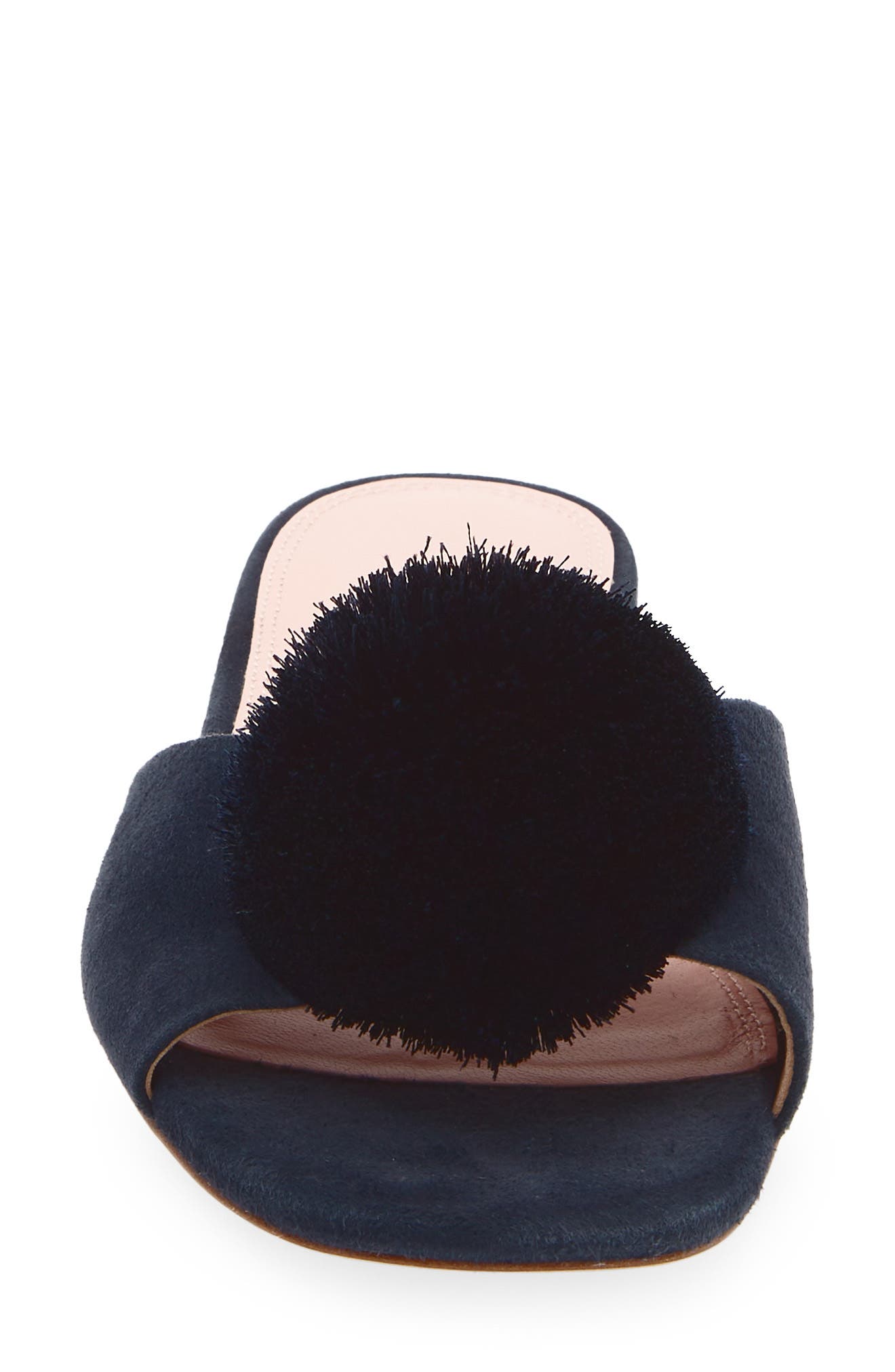 Kate Spade New York amour pom slide sandal, Alternate, color, Blazer Blue