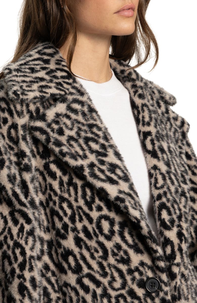 Sanctuary Colette Leopard Faux Fur Jacket, Alternate, color, Leo