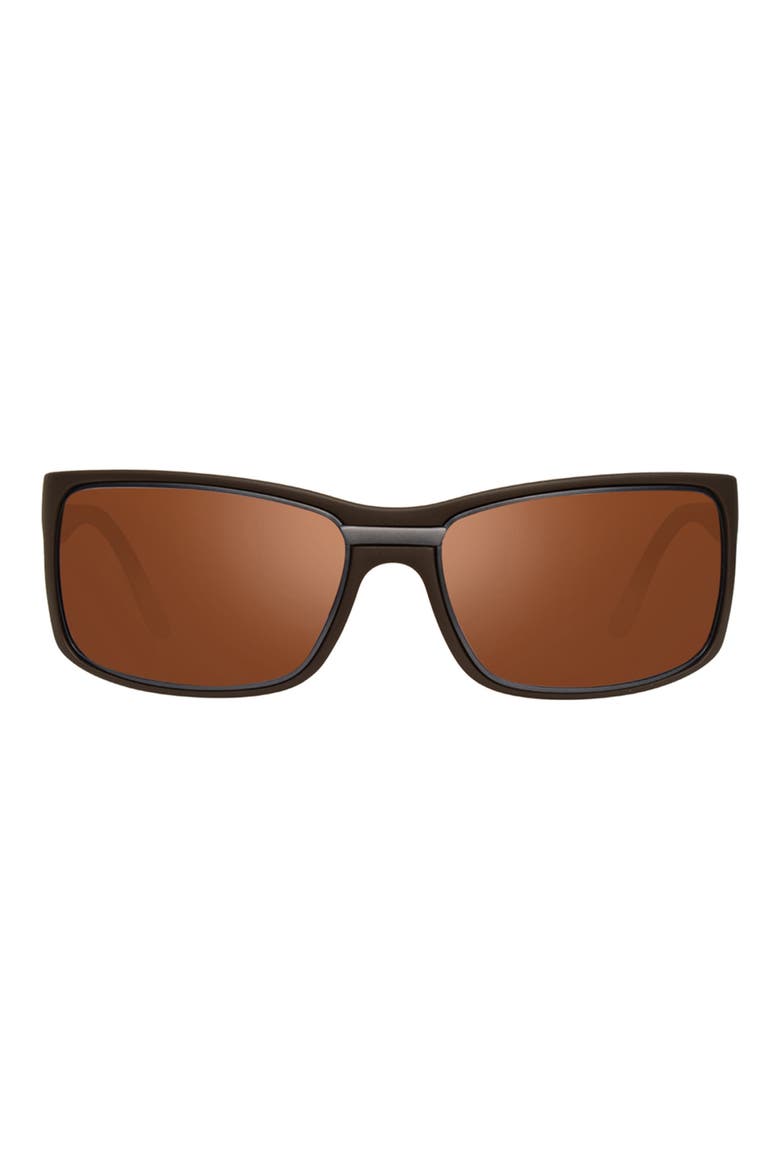 Eclipse 63mm Square Sunglasses, Main, color, MATT BROWN