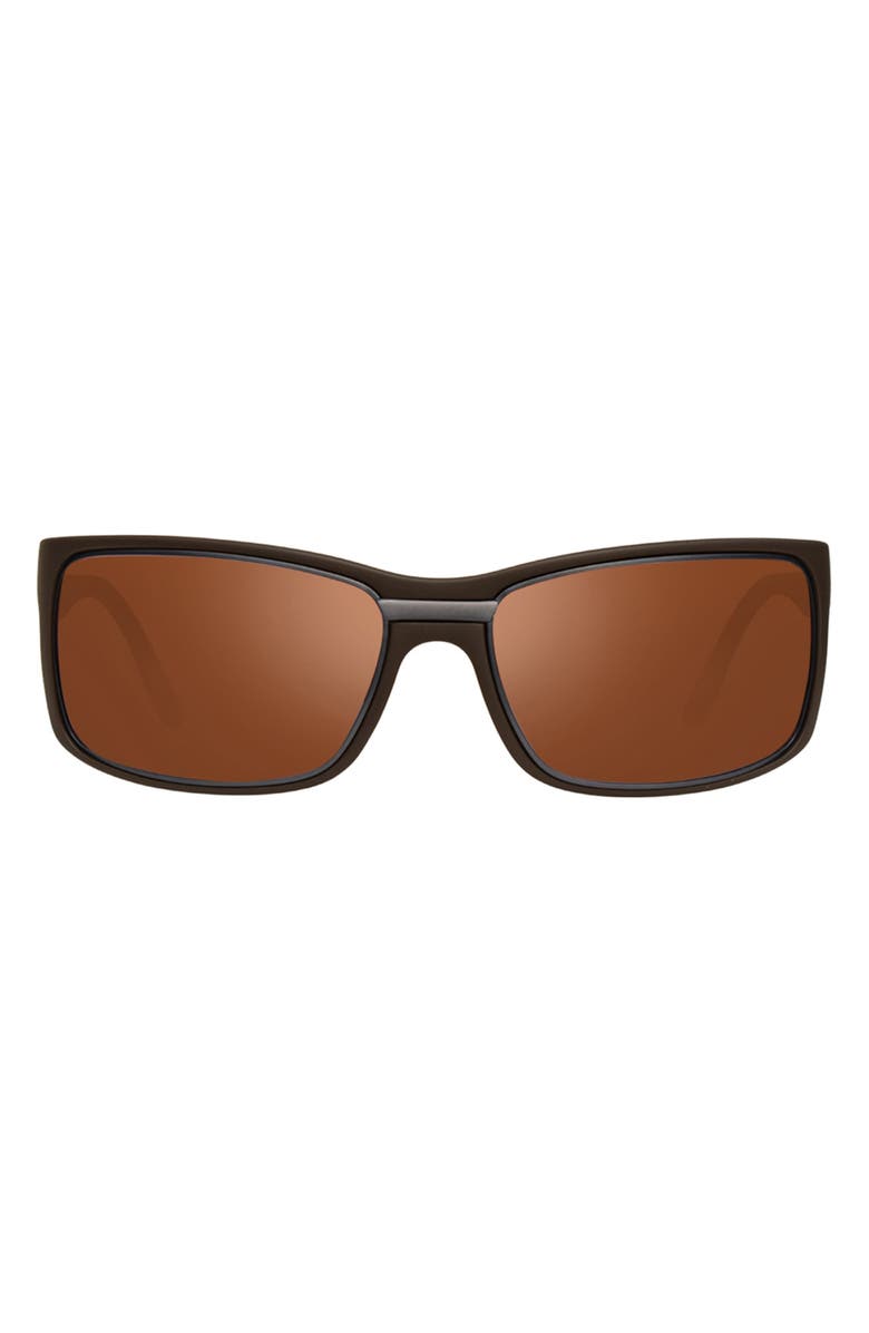 Revo Eclipse 63mm Square Sunglasses, Main, color, Matt Brown
