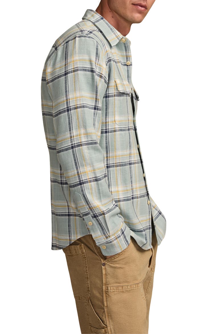 Plaid Slub Utility Shirt, Alternate, color, SAGE MULTI