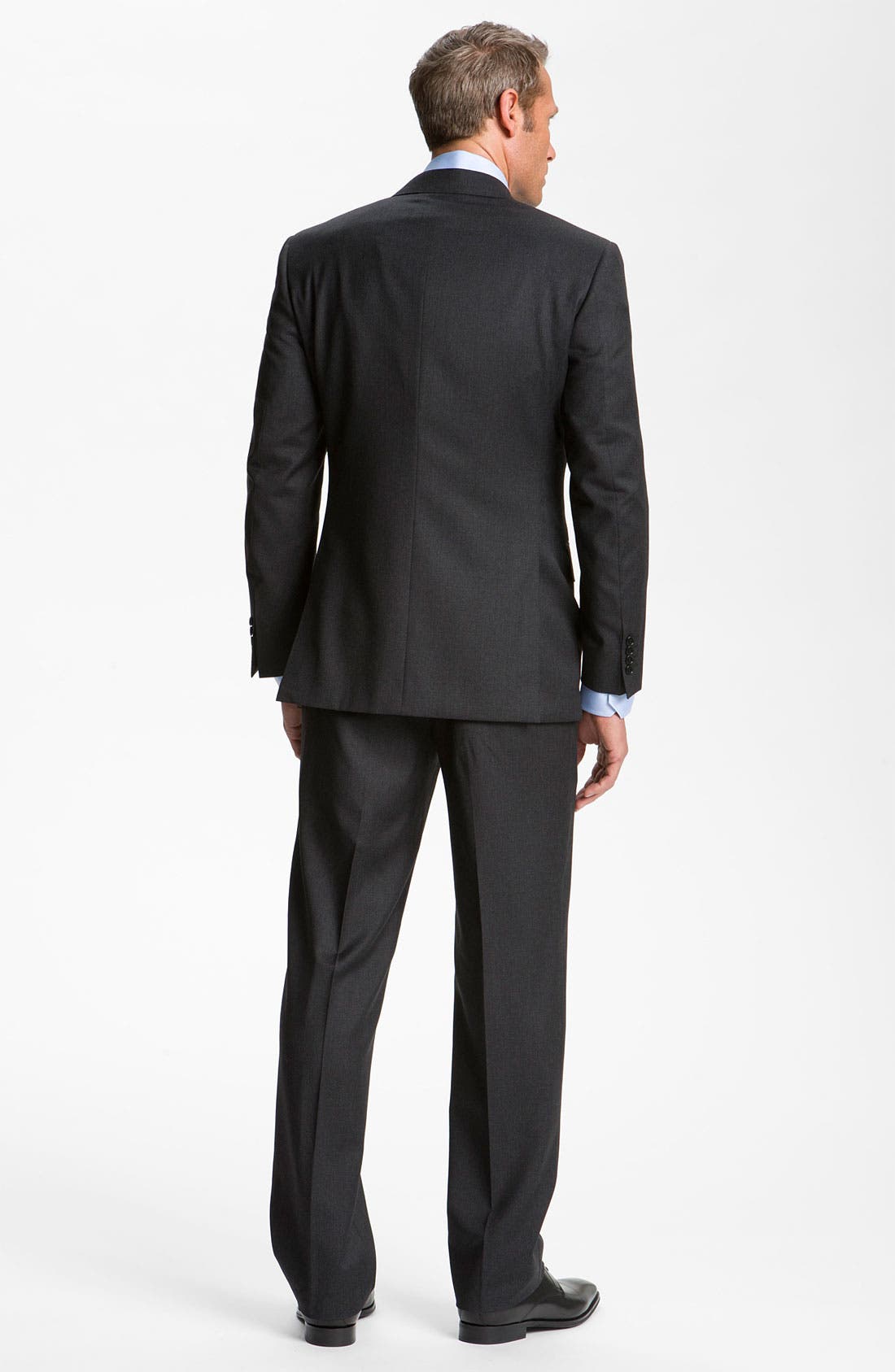 'Felix' Plain Toe Derby, Alternate, color, BLACK LEATHER
