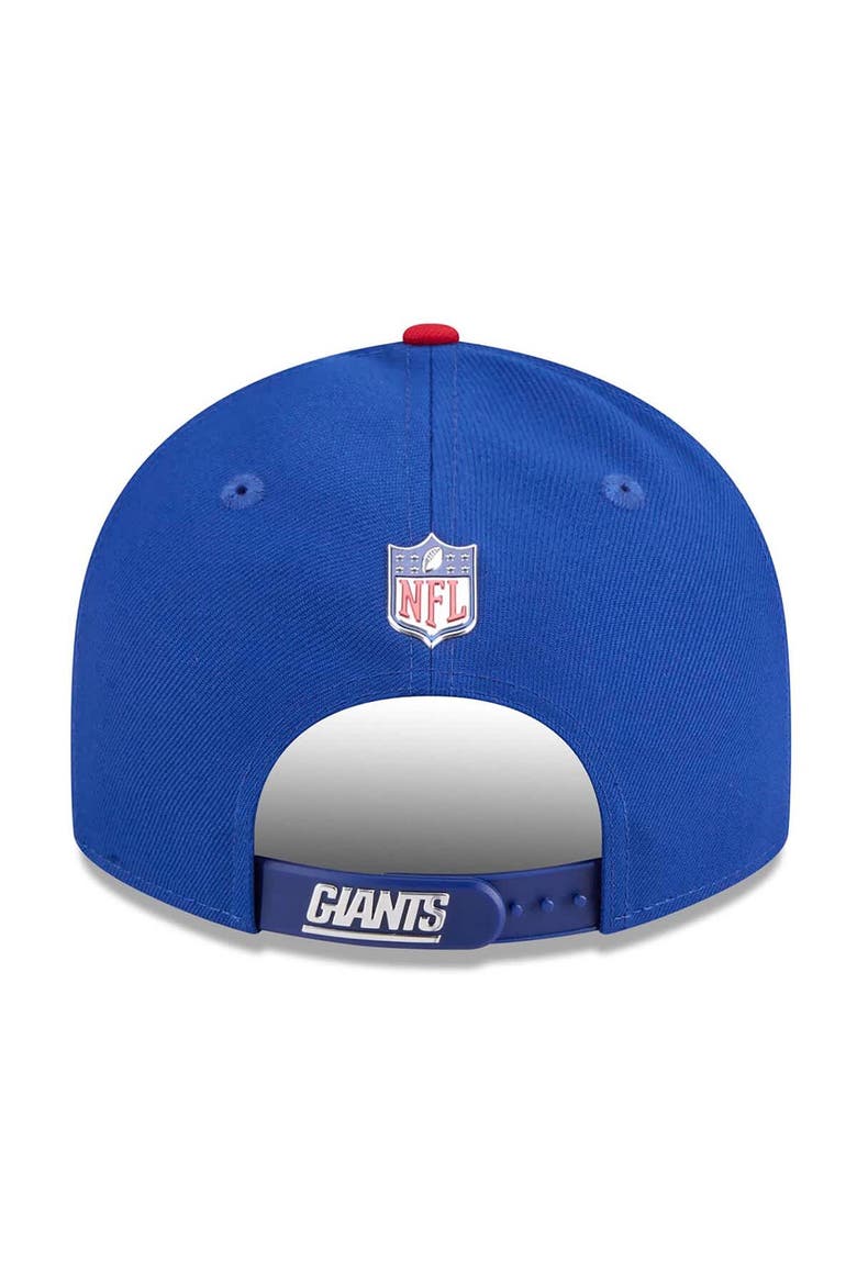 Men's New Era  Royal/Red New York Giants 2026 NFL Draft On Stage Pre-Curved 9FIFTY Snapback Hat, Alternate, color, Royal