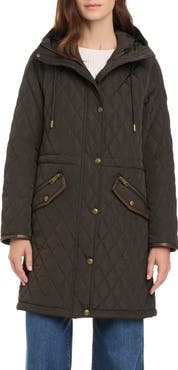 Vince Camuto Diamond Quilted Hooded Coat