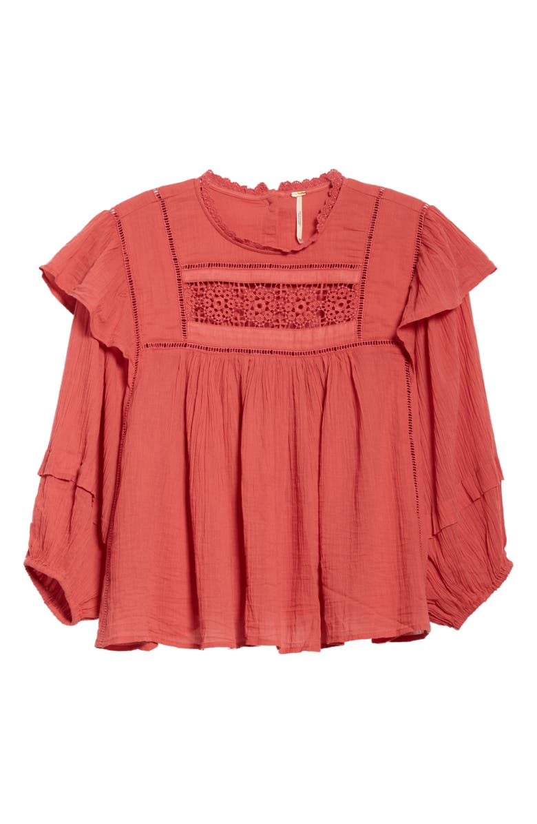 Free People Laura Ruffle Top, Alternate, color,