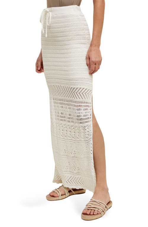 Wishlist Open Stitch Drawstring Cotton Midi Skirt