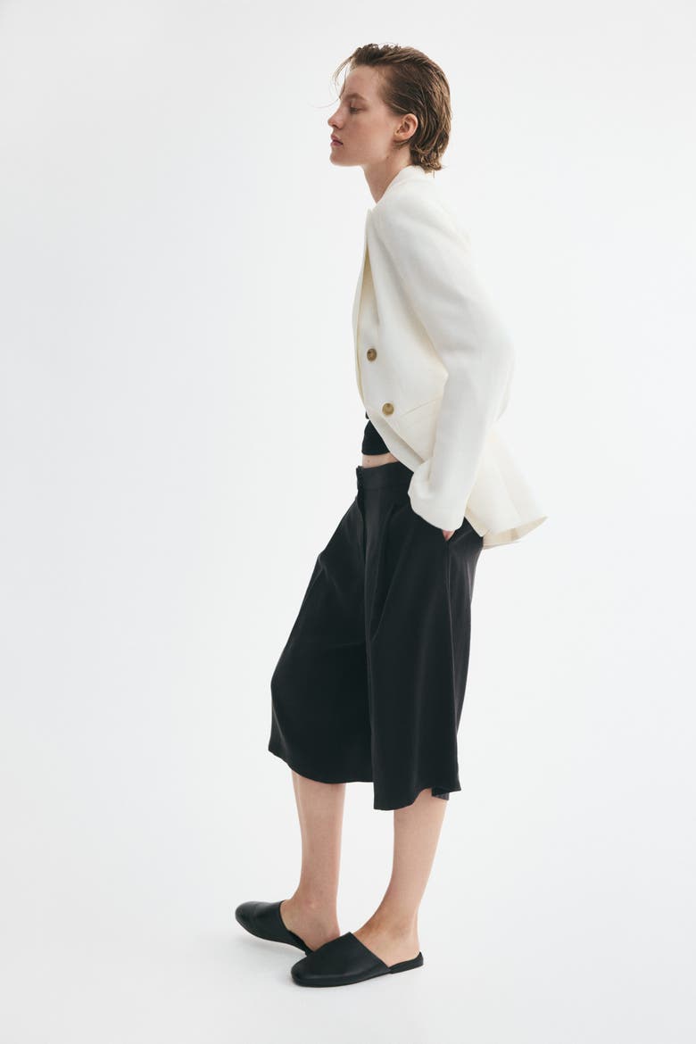 Double-breasted Viscose-blend Blazer, Alternate, color, Cream