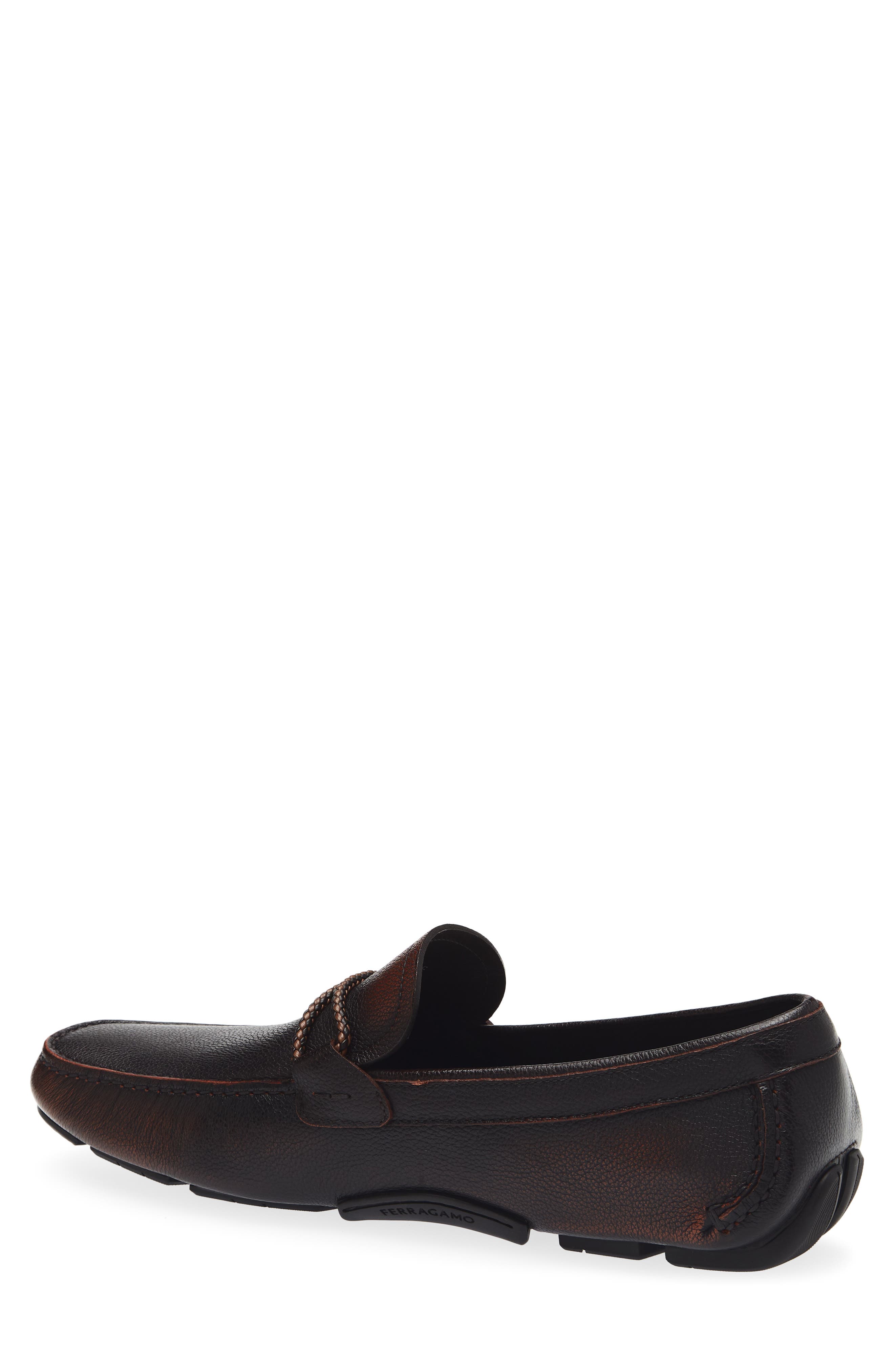 FERRAGAMO Front 4 Driving Shoe, Alternate, color, T.moro/ Citrus Marrone/ T.moro