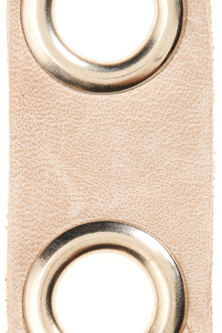 Uma Grommet Leather Belt, Alternate, color, TRENCH