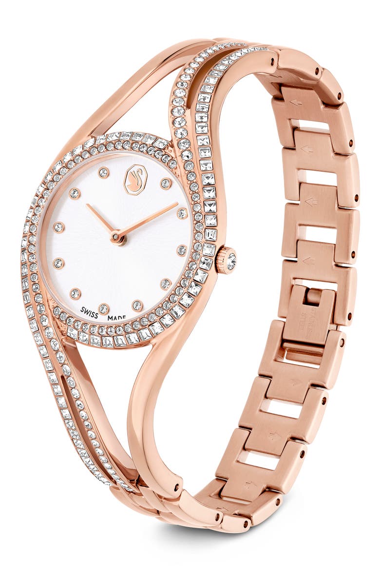 Hyperbola Bracelet Watch, 28mm, Alternate, color, ROSE GOLD