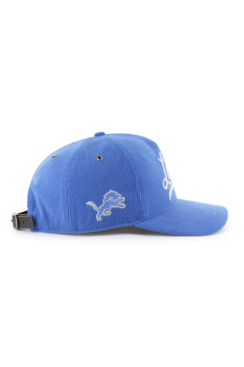 Men's '47  Blue Detroit Lions Golden Age Corduroy Hitch Adjustable Hat, Alternate, color, Blue