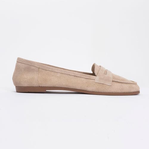Forever & Always Shoes Women's Neutrals Dorothy - Beige Leather Loafers In Beige Suede Leather