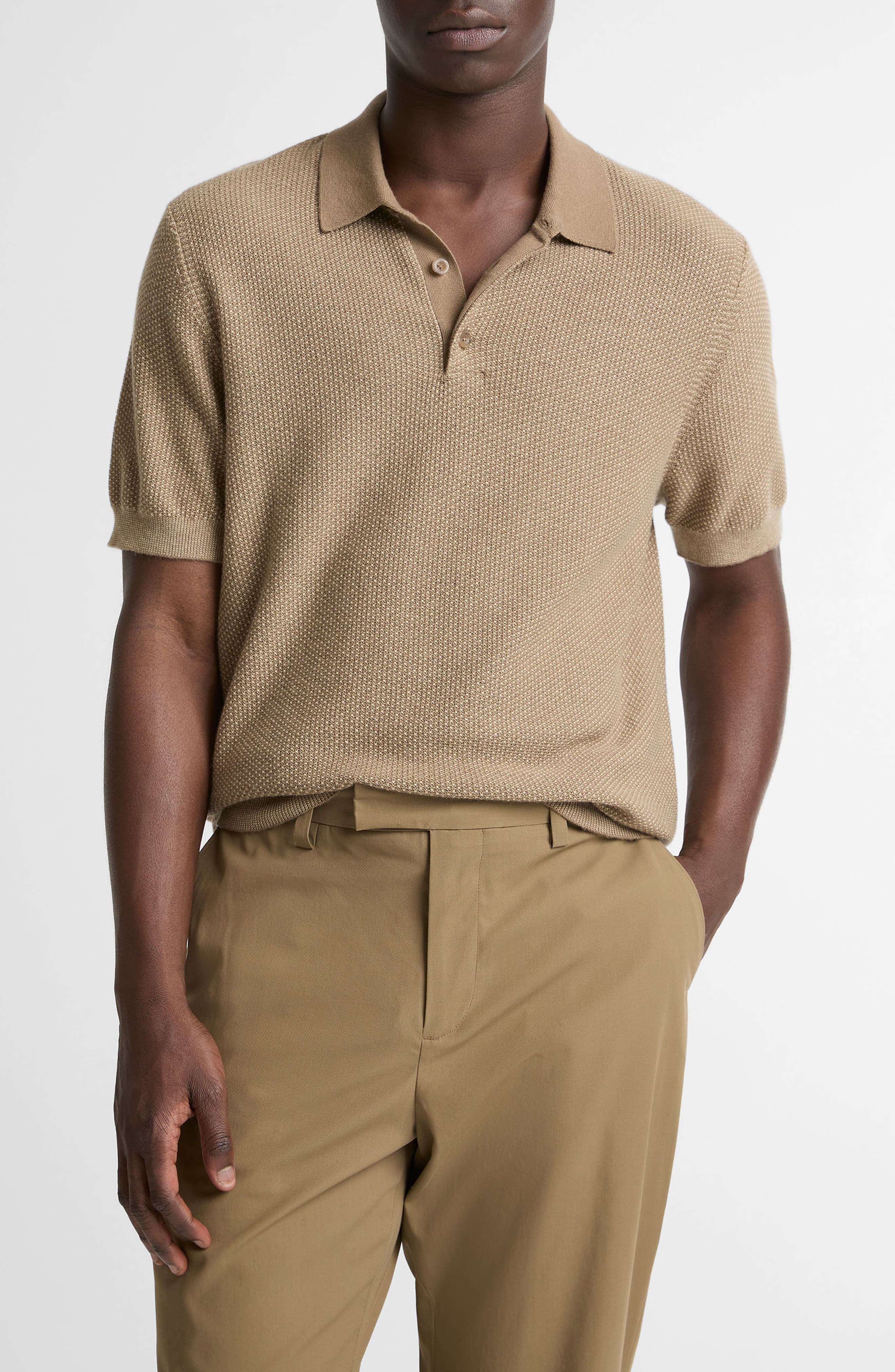 Geometric Jacquard Polo Sweater - image 5