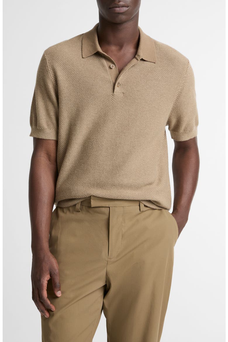 Geometric Jacquard Polo Sweater, Main, color, TETON/ RIVER SAND