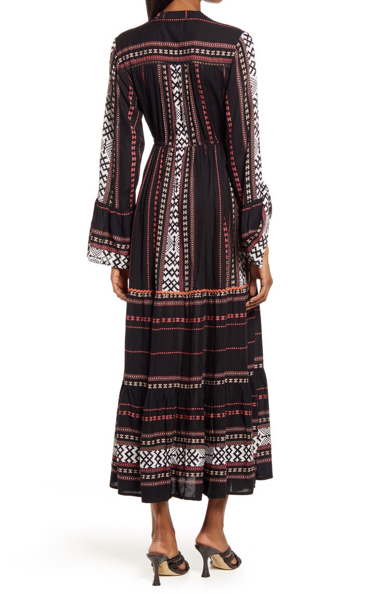 AREA STARS Hudson Southwest Border Print Long Sleeve Maxi Dress, Alternate, color, 