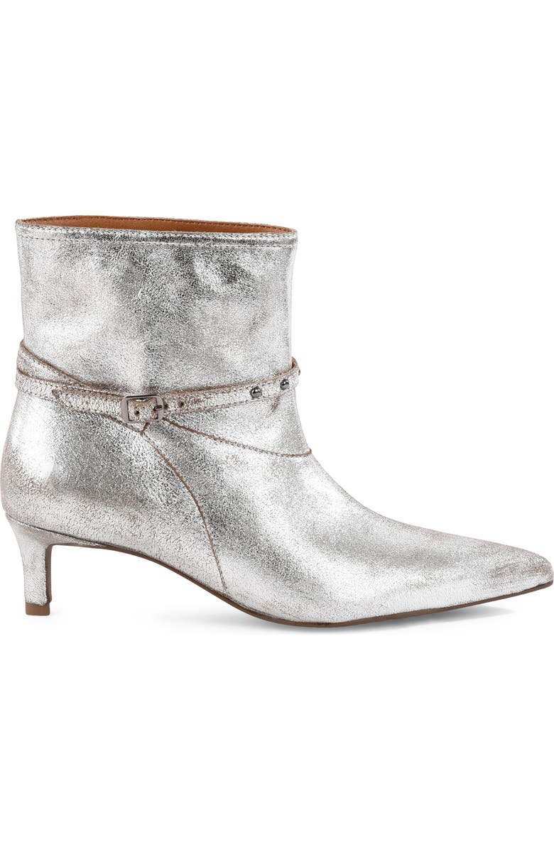 Seychelles Milan Pointed Toe Kitten Heel Bootie, Alternate, color, Pewter