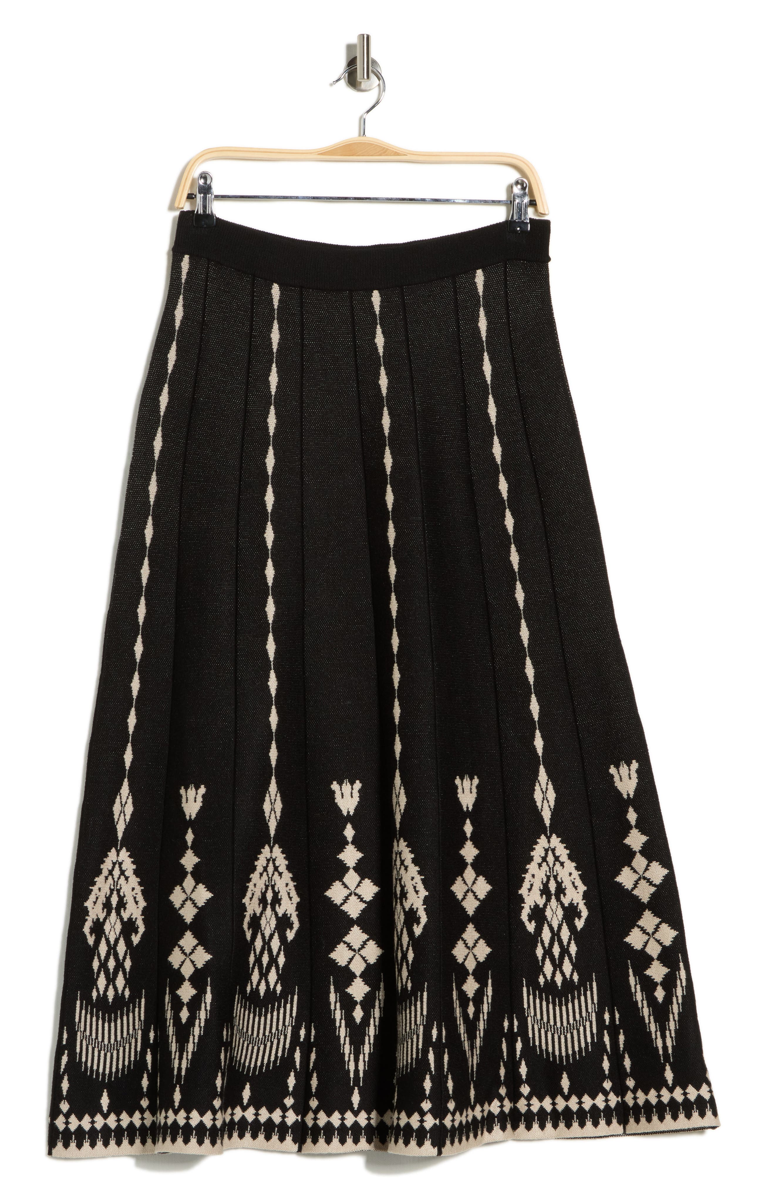 MAX STUDIO Faux Suede A-Line Midi Skirt