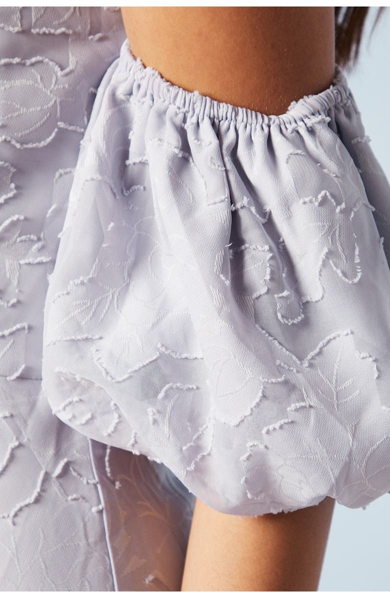 Oasis Puff Sleeve Bridesmaids Midi Dress, Alternate, color, Lilac