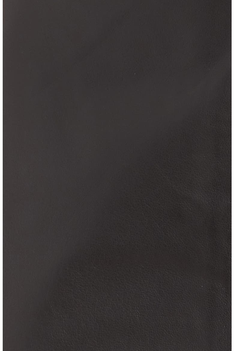 Leather Miniskirt, Alternate, color, BLACK