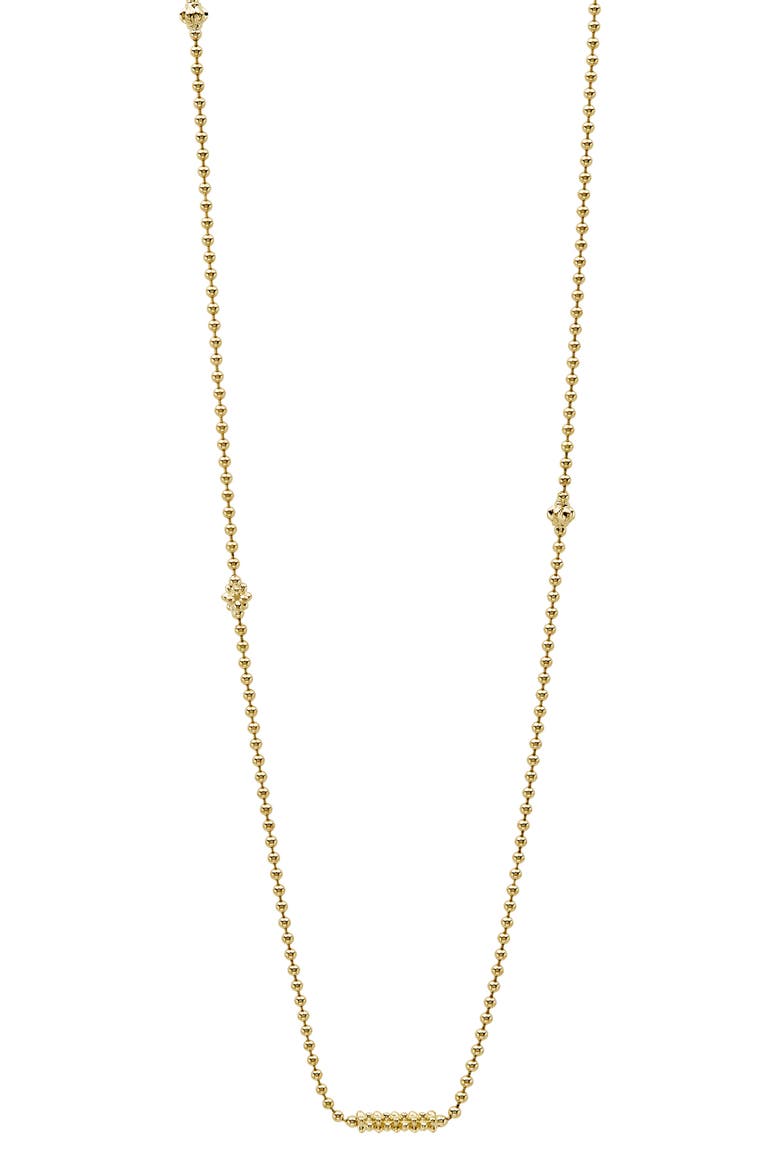 Caviar Bars & Cages Chain Necklace, Alternate, color, GOLD