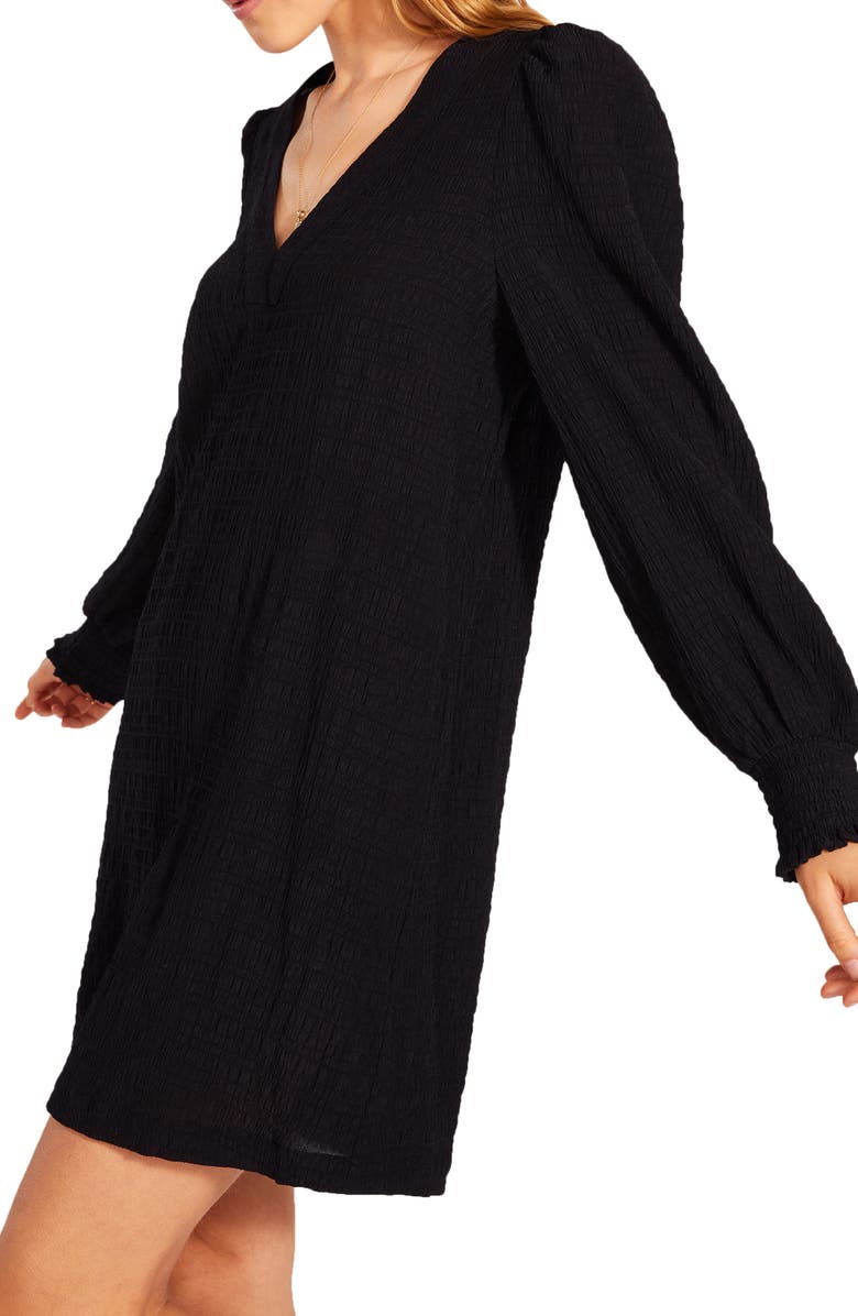 Steve Madden BB Dakota x Steve Madden Ruston Textured Long Sleeve Shift Minidress, Alternate, color,