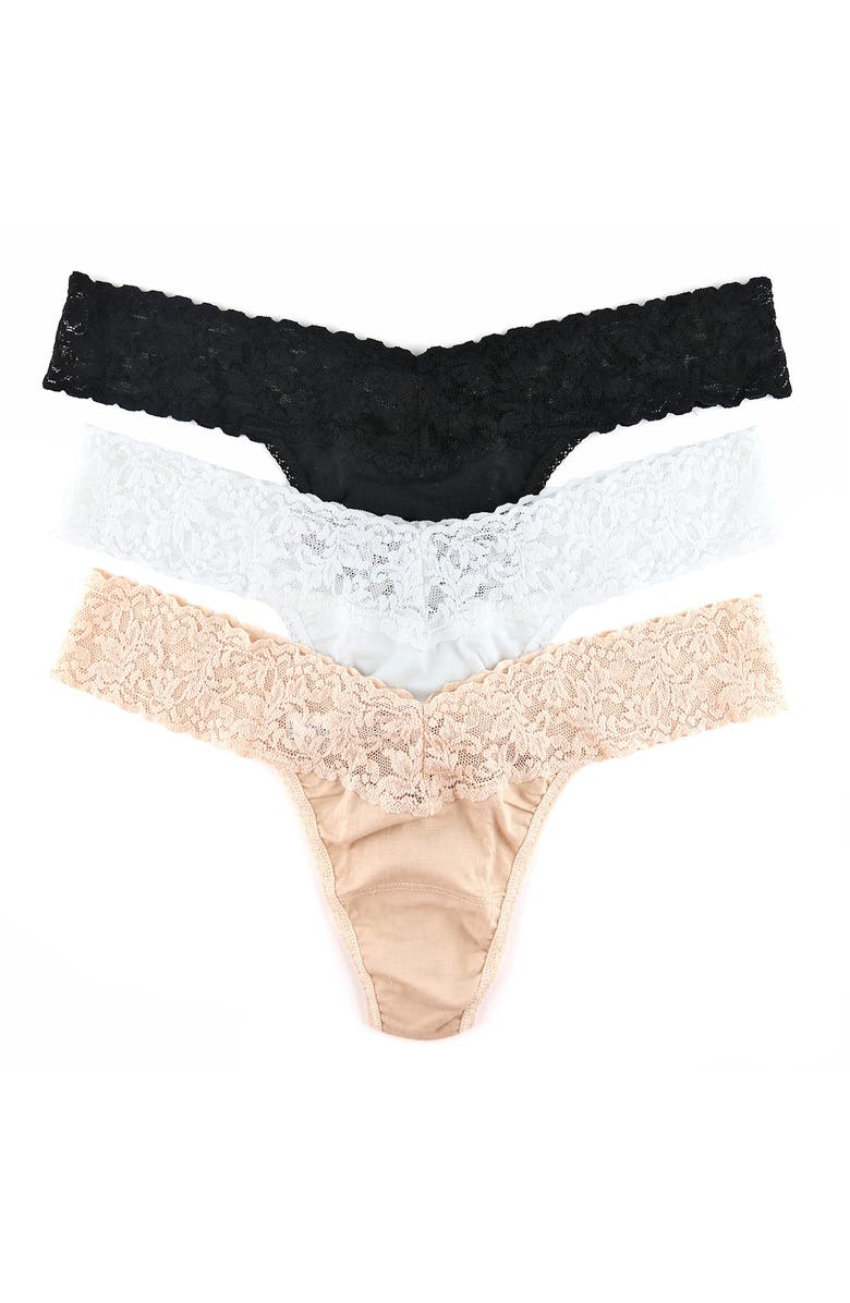 Hanky Panky 3-Pack Low Rise Thong, Main, color,