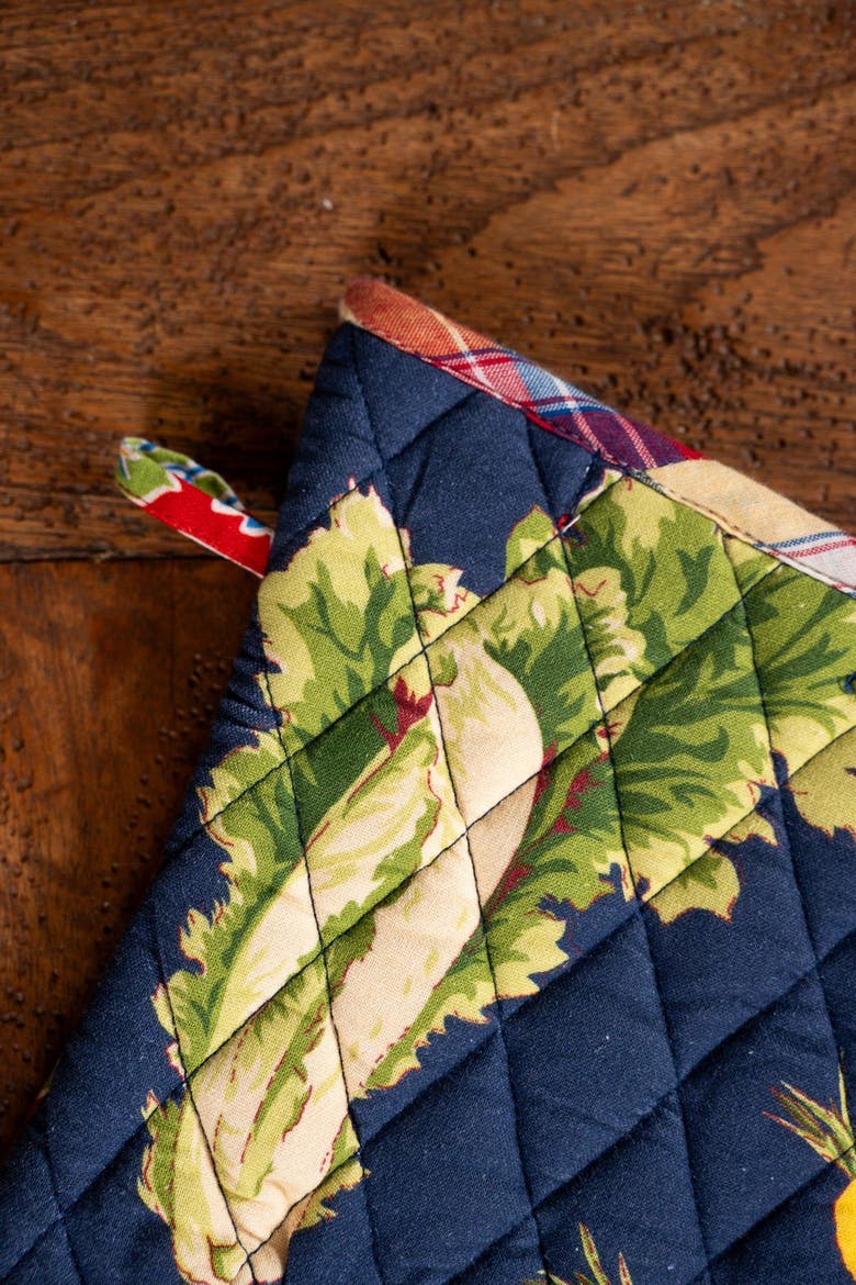 Farm Fresh Oven Mitts, Set of 2, Alternate, color, Navy