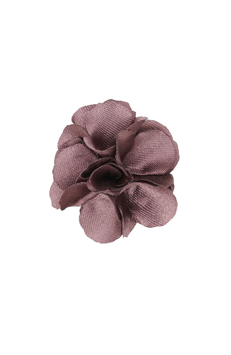 Brooklyn Brigade Men's Flower Lapel Pin, Main, color, Dark Mauve