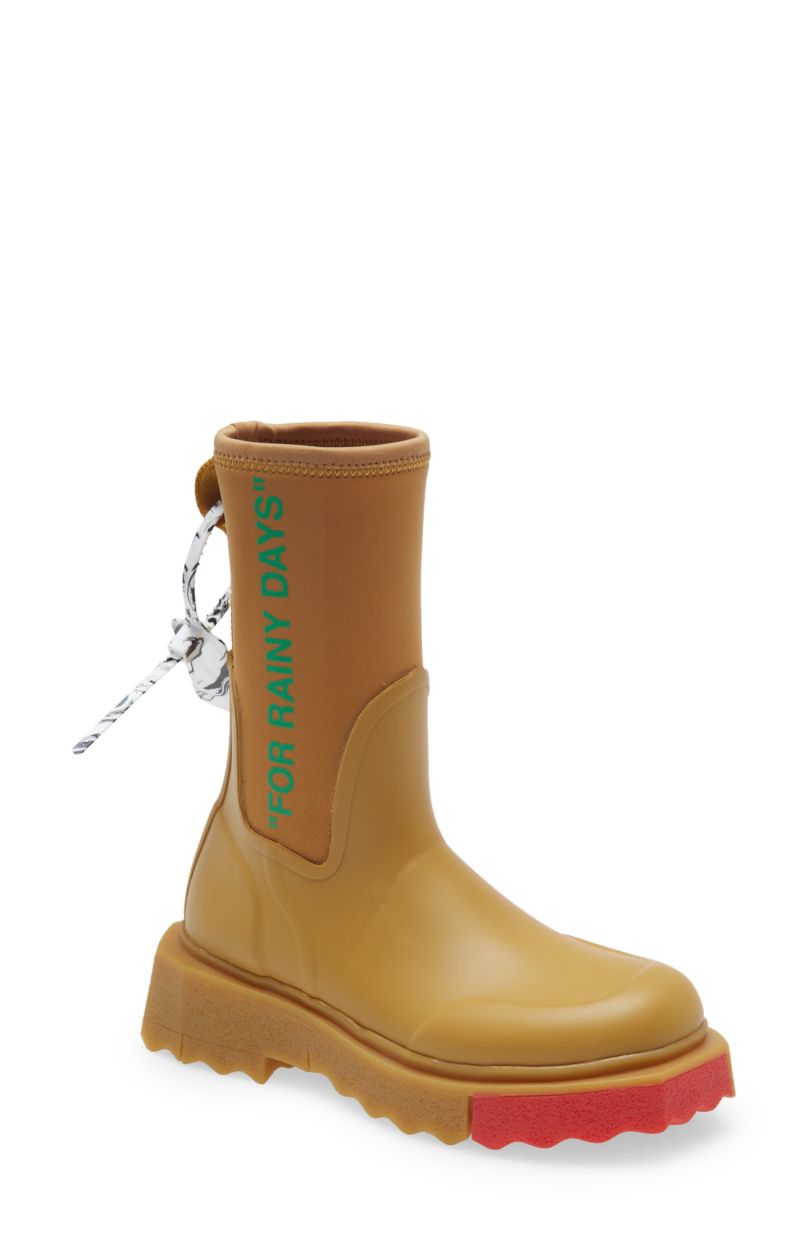 Off-White For Rainy Days Sponge Sole Waterproof Rain Boot, Main, color, 