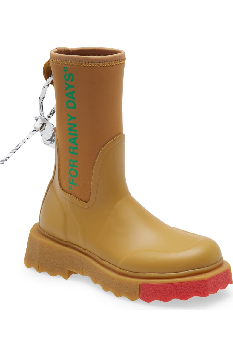 Off-White For Rainy Days Sponge Sole Waterproof Rain Boot, Main, color,