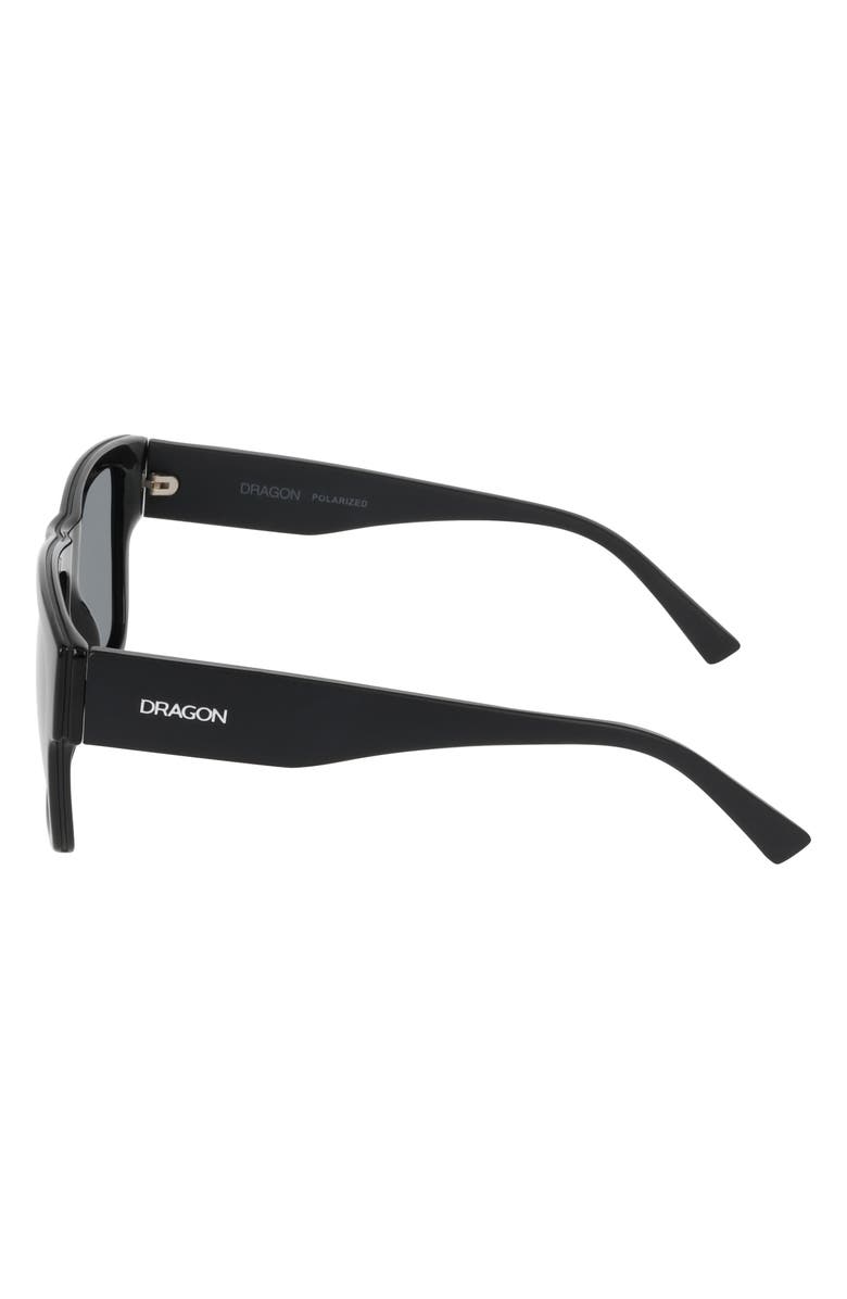 DRAGON 56mm Square Sunglasses, Alternate, color, Black / Matte Black