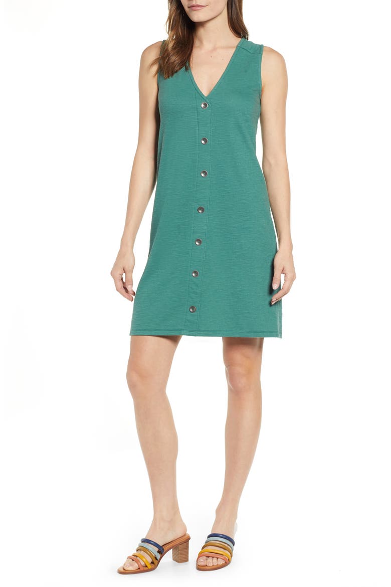 Knit Tank Dress, Main, color, GREEN SMOKE