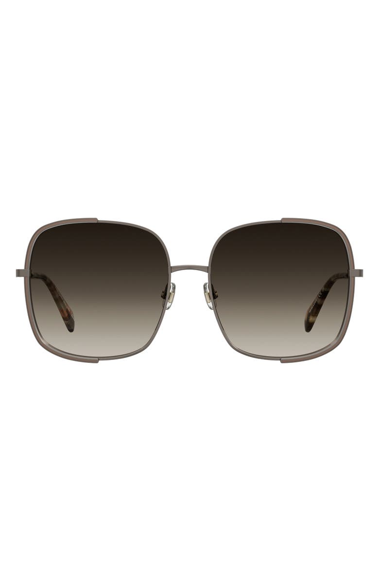 Kate Spade New York isla 59mm gradient square sunglasses, Main, color, Brown/ Brown
