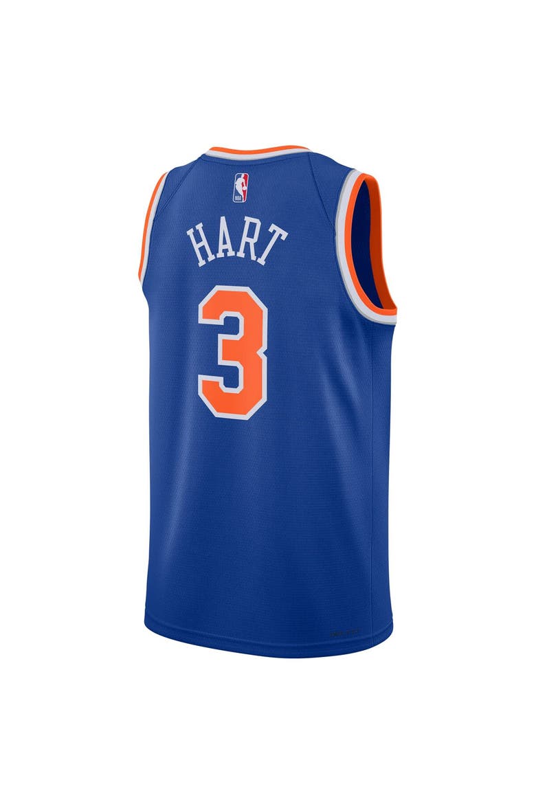 Unisex Nike Josh Hart Blue New York Knicks Swingman Player Jersey - Icon Edition, Alternate, color, Blue