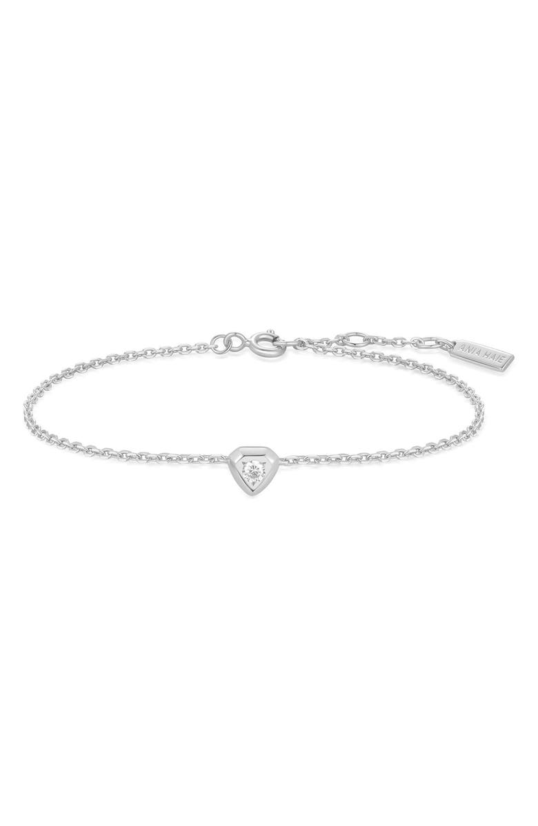 ANIA HAIE Tiny Shield Charm Chain Bracelet, Main, color,