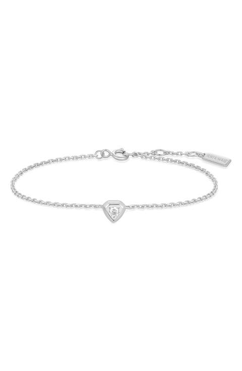 Tiny Shield Charm Chain Bracelet
