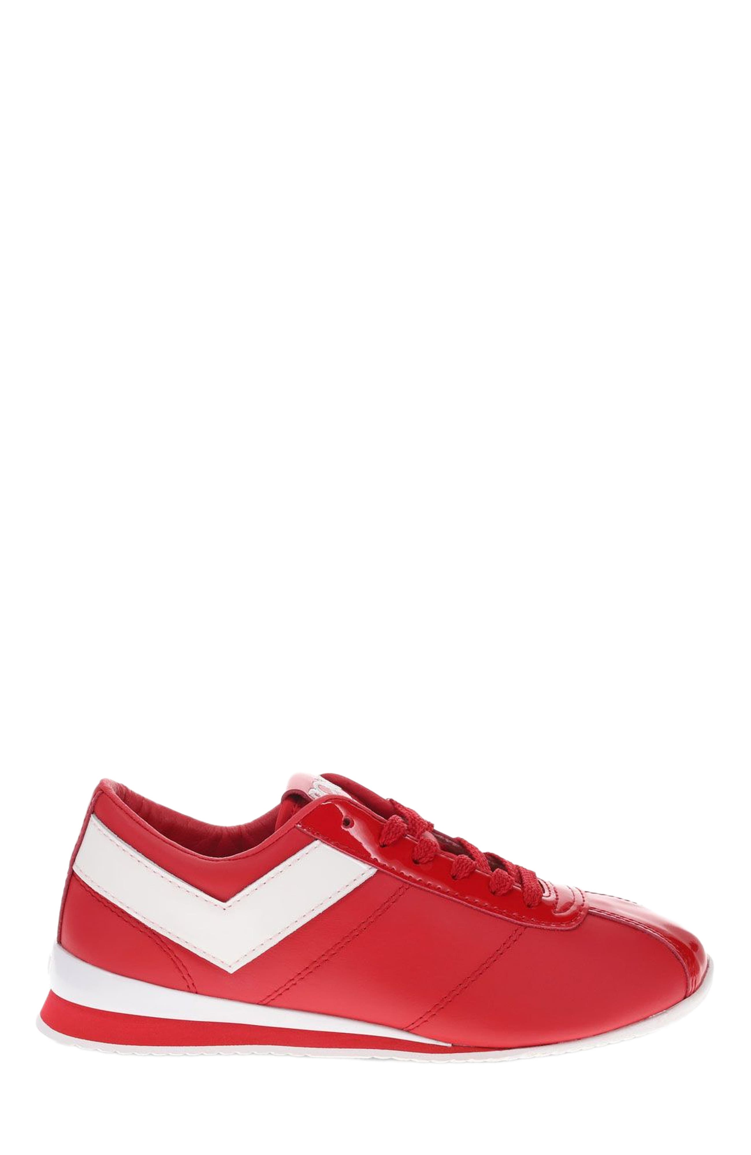 PONY KO-Low Patent Sneakers, Alternate, color, Red/White