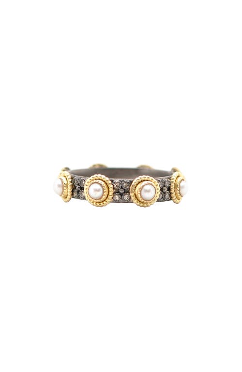 Armenta Old World Freshwater Pearl Station Band Ring