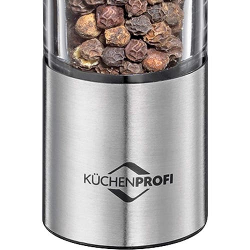 Kuchenprofi Pepper Push Mill Grinder, Stainless & Acrylic In Silver